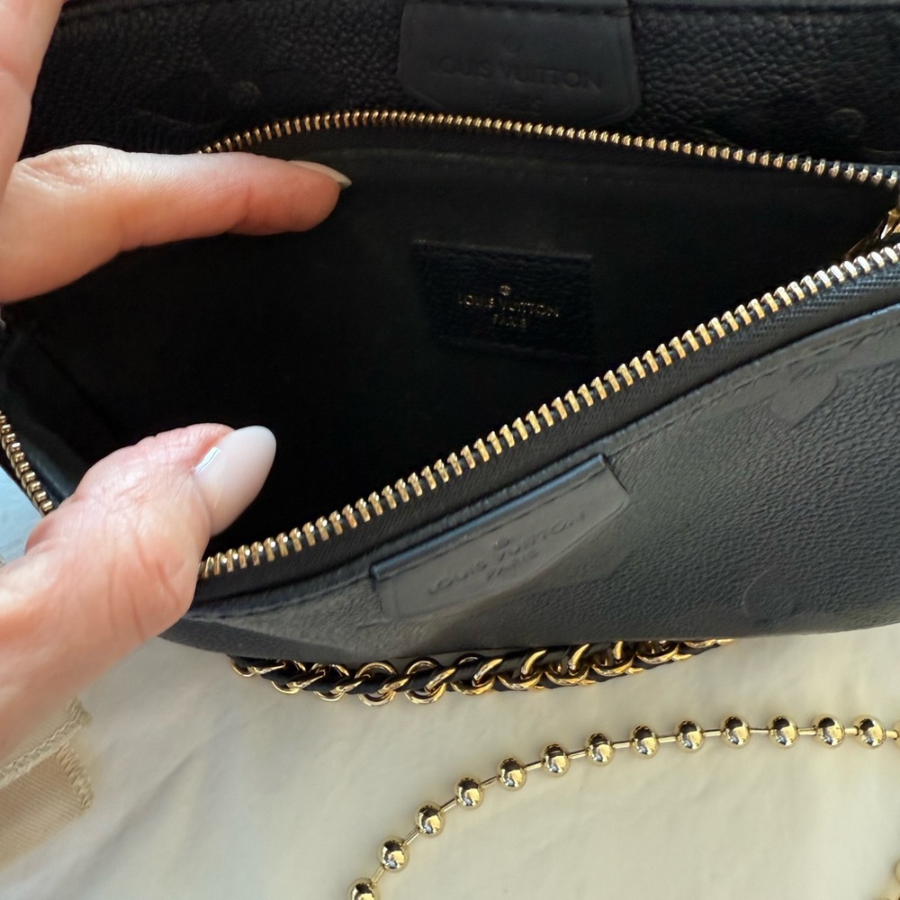 Louis Vuitton Black Crossbody Bag with Gold Accents - Picture 9 of 10